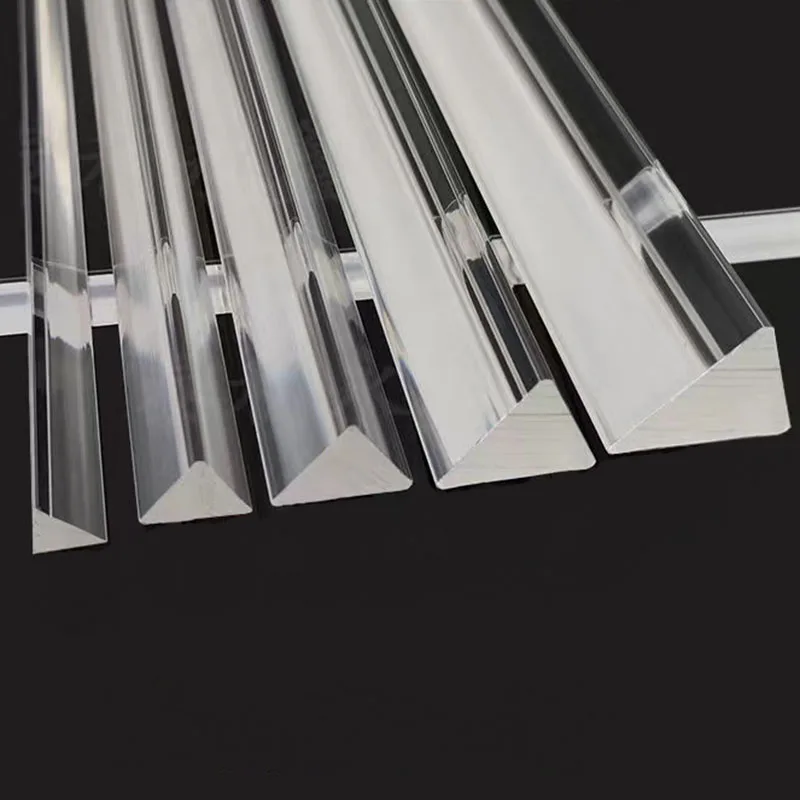 DMiotech 1" X 10" Clear Acrylic Triangle Bar - Solid PMMA Plastic Rod For Crafts & Models