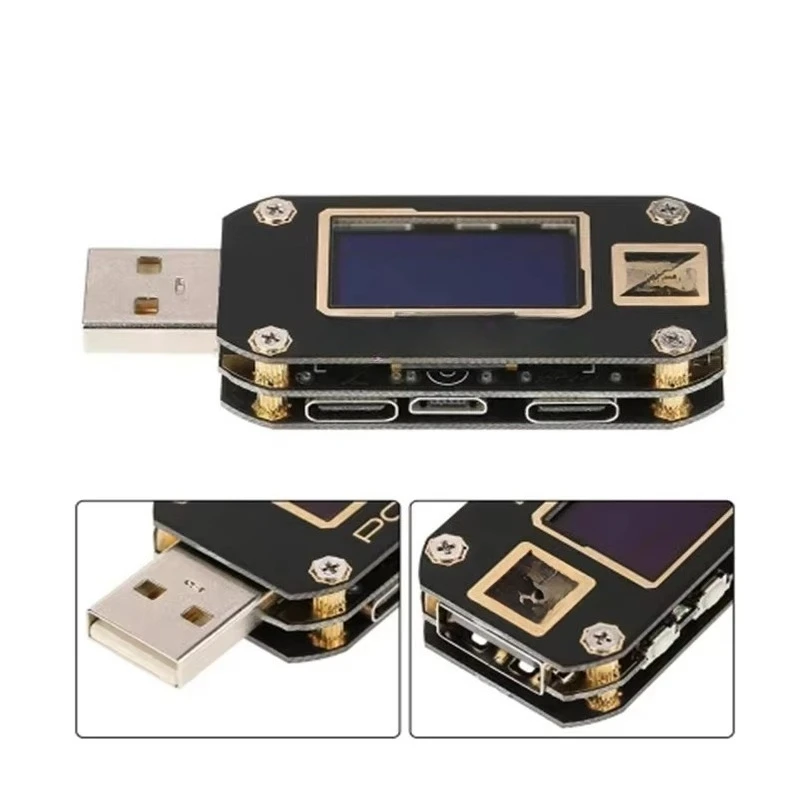 WAP01 USB 테스터 타입-C USB PD 테스터 QC 3.0 2.0 충전기 전압 전류 리플 듀얼 KM001 전압계 파워