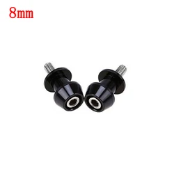Motorcycle Swingarm Spools Slider - Durable Aluminum Alloy Slider and Stand Accessory (Black 8mm)