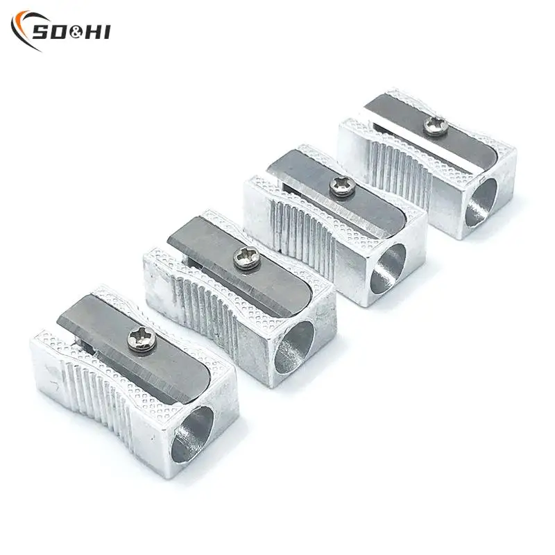 

Stainless Steel Pencil Sharpener Stationery Single Hole Metal Pencil Sharpener