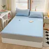2025 new Class A solid color simple summer cool silk ice Doudou mat mattress fully enclosed and machine washable 6