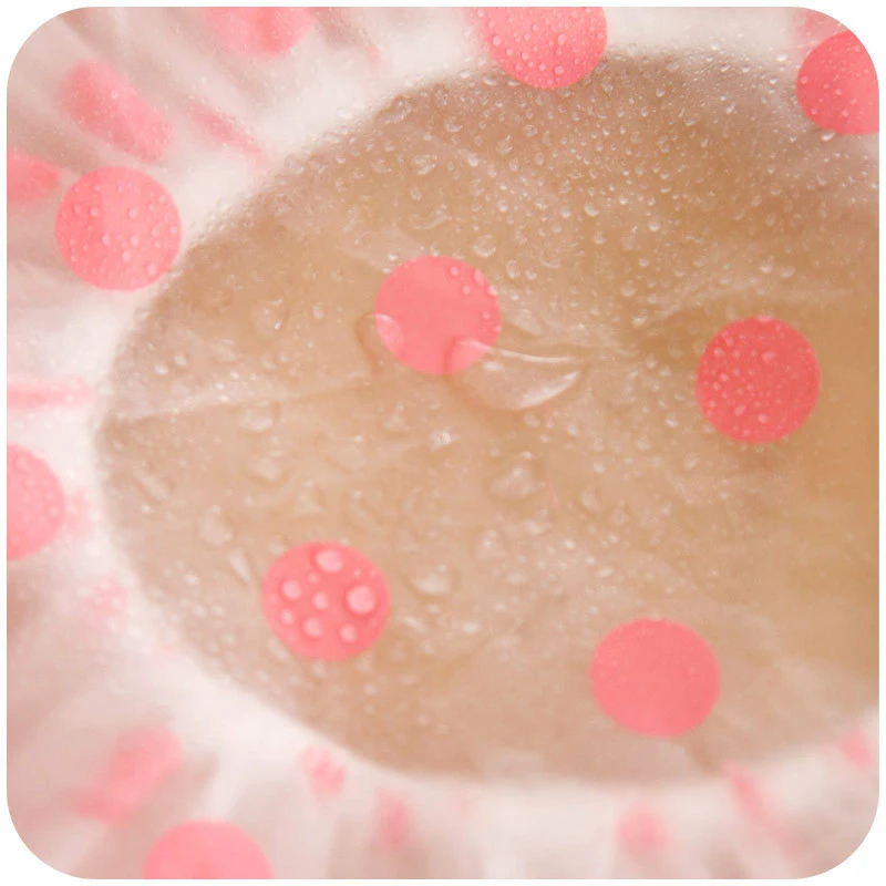 Für Frauen Bashroom Kappe Spa Haar Salon Liefert Dot Dusche Kappe Bade Kappe Bad Produkte Bad Haar Abdeckung Salon Farbe_voghion.com