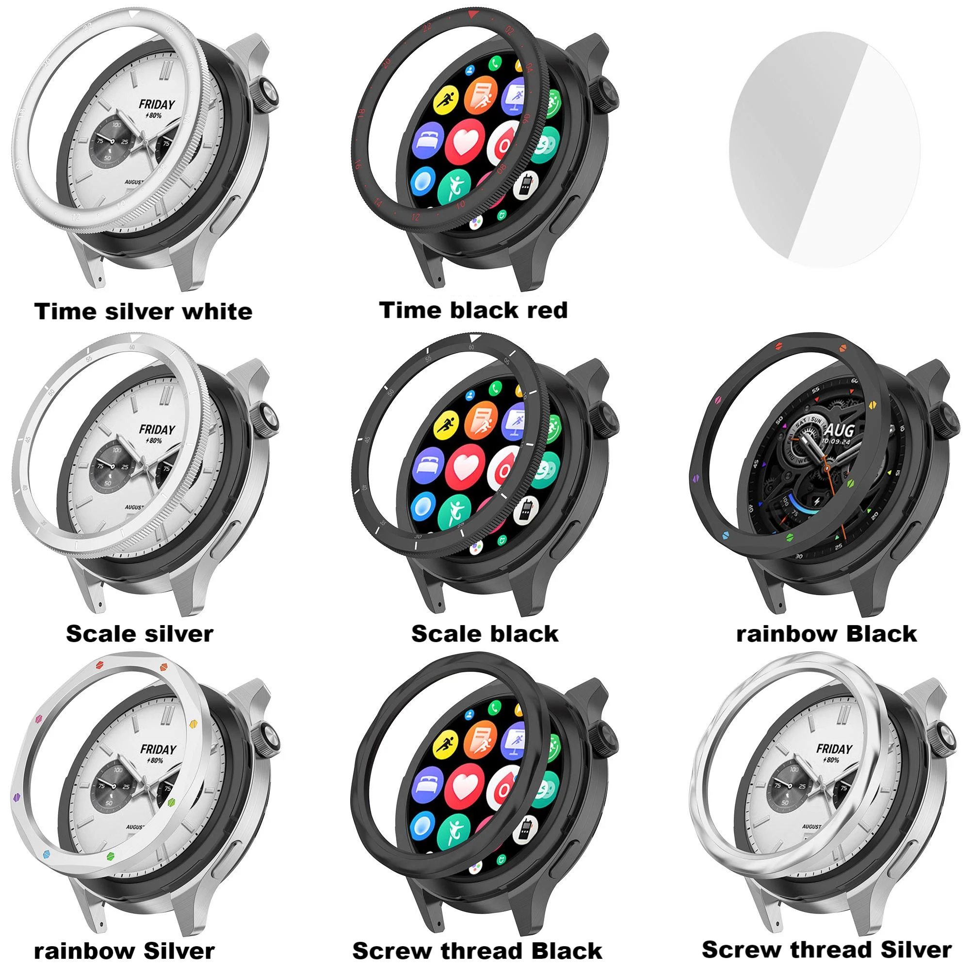 Premium Metal Bezel Ring with Tempered Screen Protector