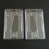 Thumb Card Case Transparent Plastic ID Tag Name Badge Holder Nurse Staff Work Card Cover Protector Bus Pass Card Sleeve Bag 2