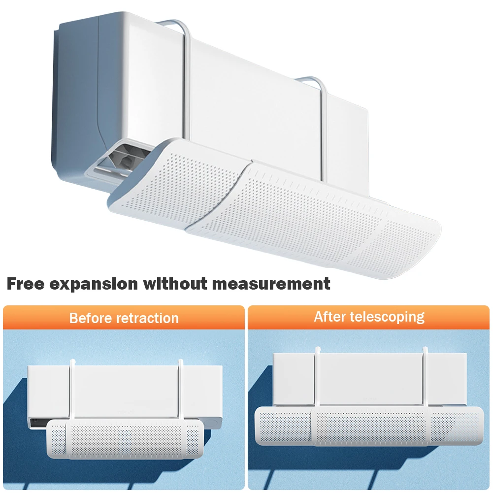 Air Conditioning Wind Shield Hanging-type Anti Direct Blowing Wind Deflector Adjustable Wind Guide Cover Outlet Baffle Dust Cover