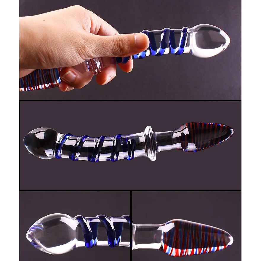 Crystal Clear Glass Dildo Anal Plug G-spot Stimulation Dildo Glass Anal Butt Plug Sex Toys for Woman Couples Vaginal Massage sex toys