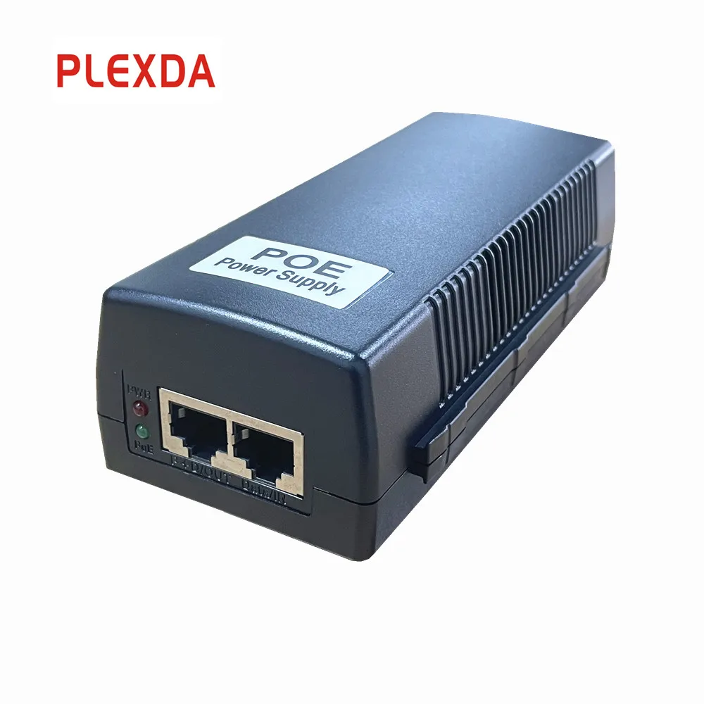Plexda PoE 인젝터 10/100/1000M 60W 네트워크 이더넷 전원 공급 인젝..