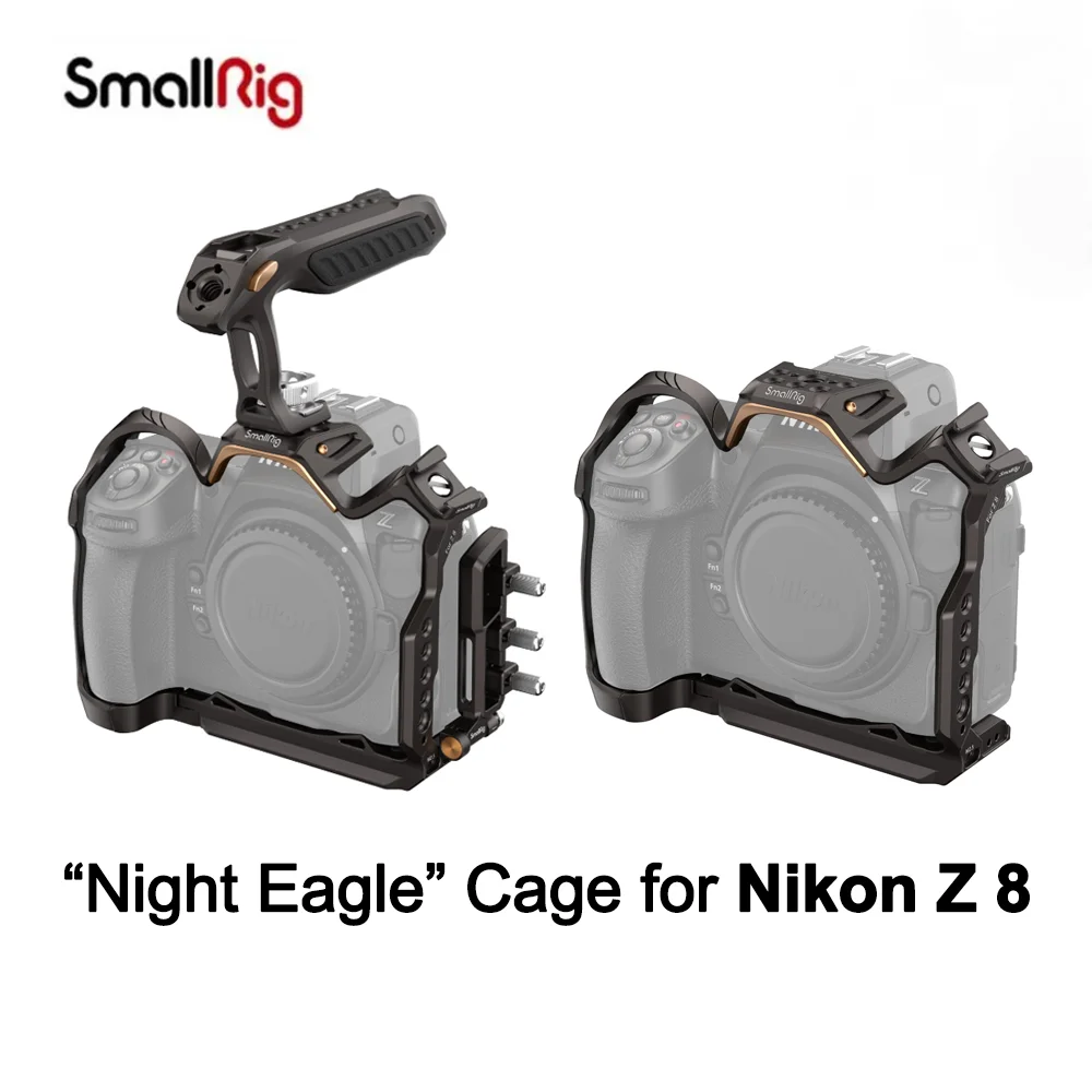 

SmallRig Night Eagle Cage Kit for Nikon Z 8 with Detachable Cold Shoe Mount for LED Video Light Microphone 4316 / 4317