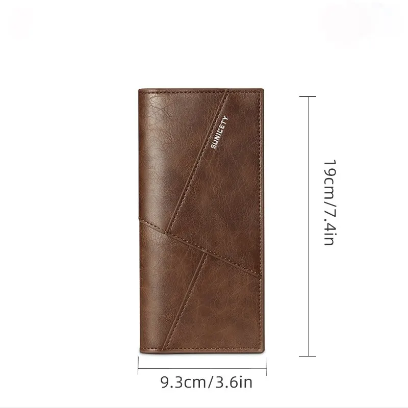 Synthetic Leather Wallet Multi Functional Anti Theft Men