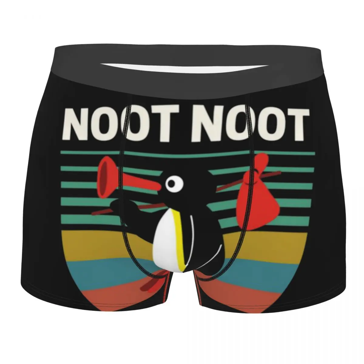 Men Noot Noot Pingu Penguin Meme Funny Cartoon Underwear Novelty Boxer  Briefs Shorts Panties Homme Soft Underpants