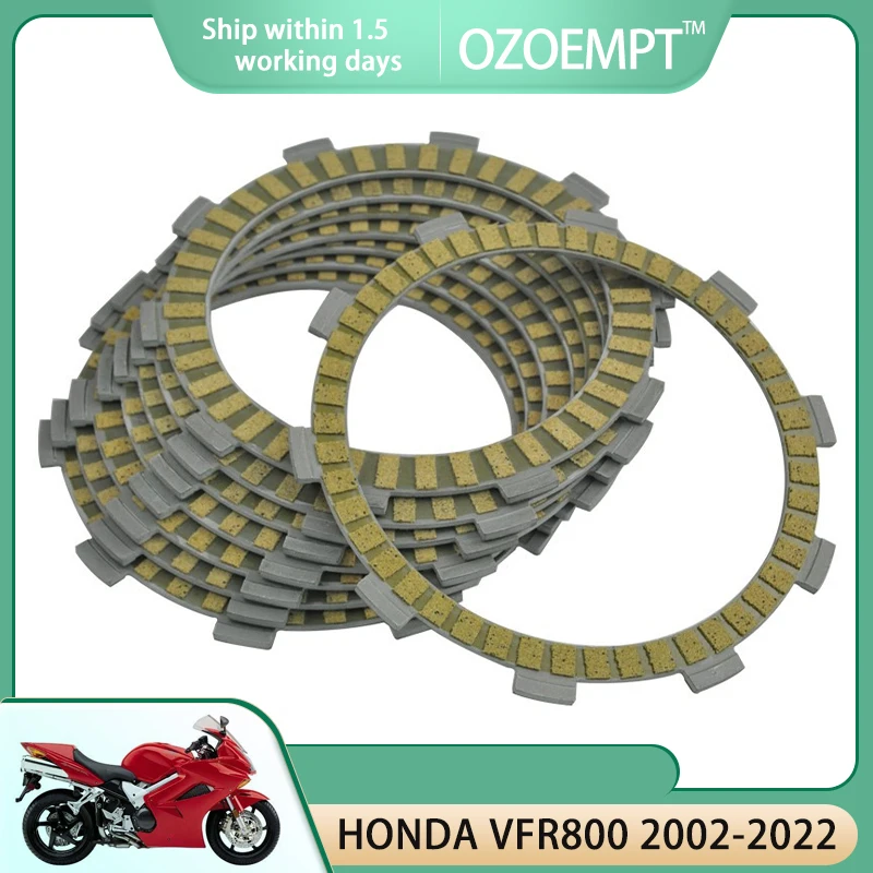 OZOEMPT Motorcycle Friction Clutch Disc Plates Apply to Honda VFR800