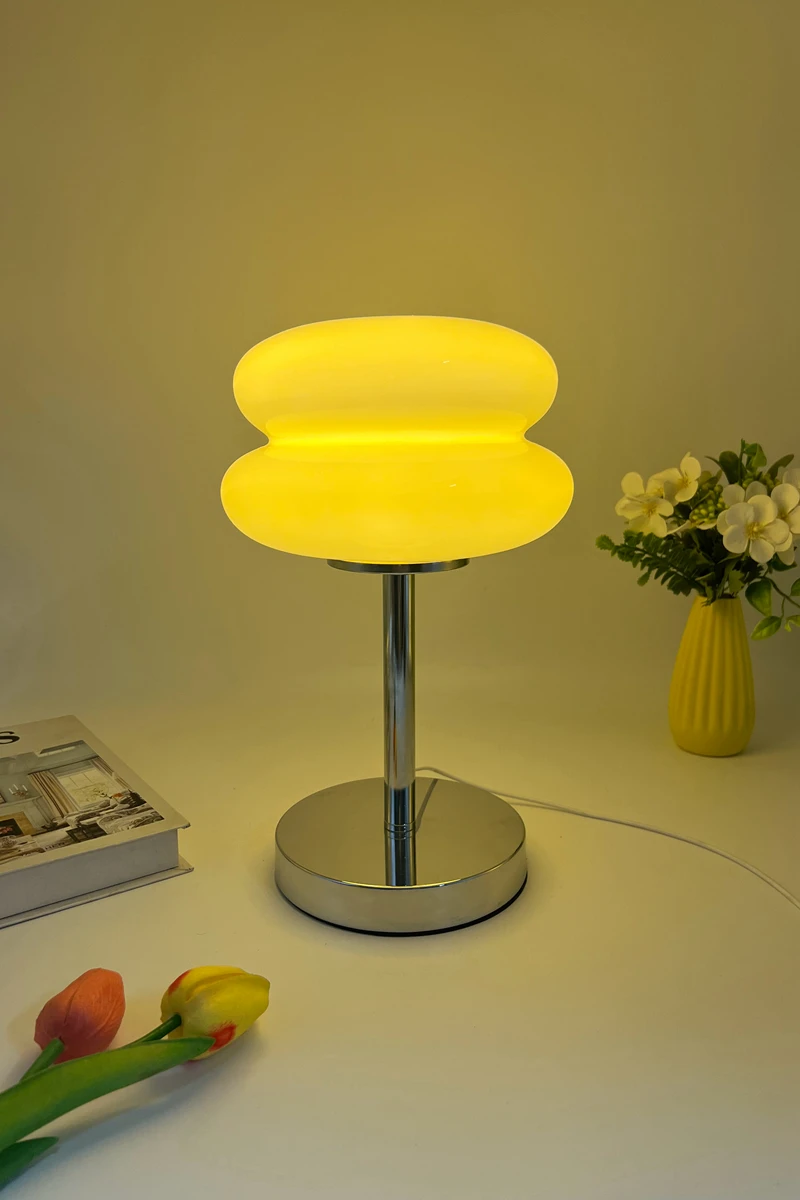 Description Picture 6 of itemGlass Led Table Lamp Ambient Lighting Decoration Bedroom Bedside Atmosphere Room Decor Art Desk Lamps creative Night Light