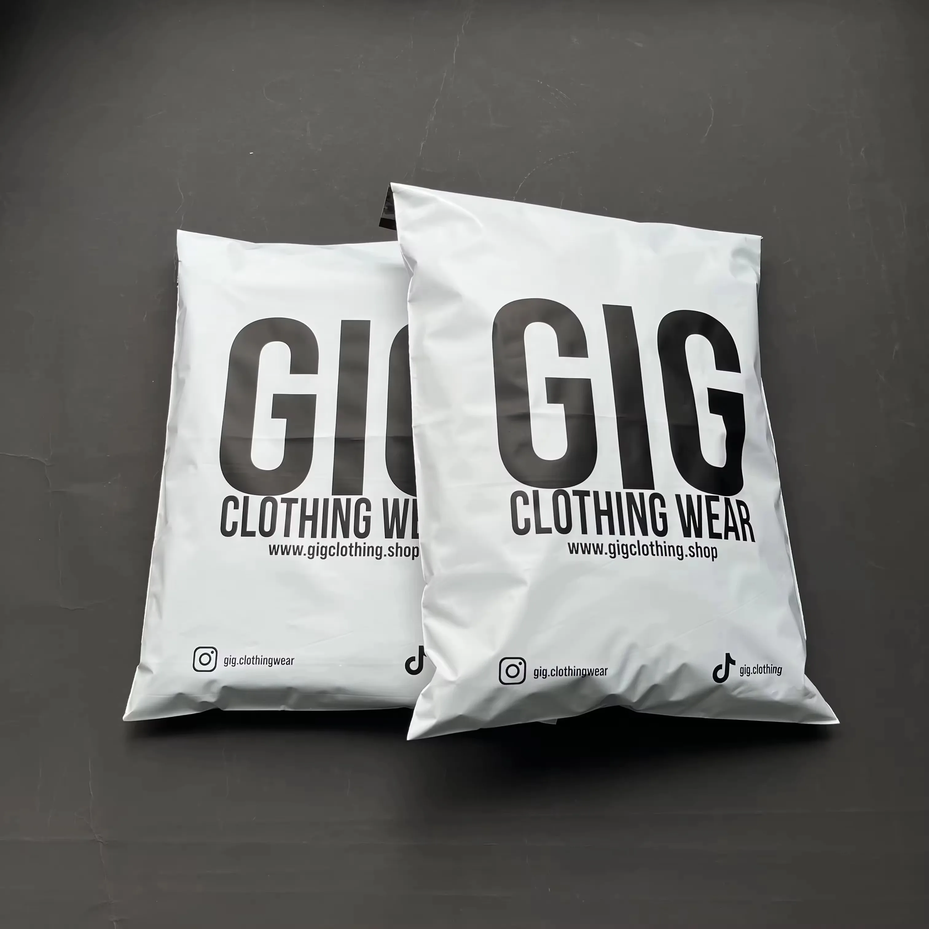 Environmentally friendly custom printing logo, luxurious matte white plastic mailing envelope, polyethylene shipping bag 50pcs 4