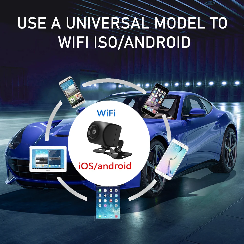 Telecamera Retromarcia Wireless AHD 1080P - Con Monitor 5'' E Visione Notturna 170° Per Auto - Foto 2