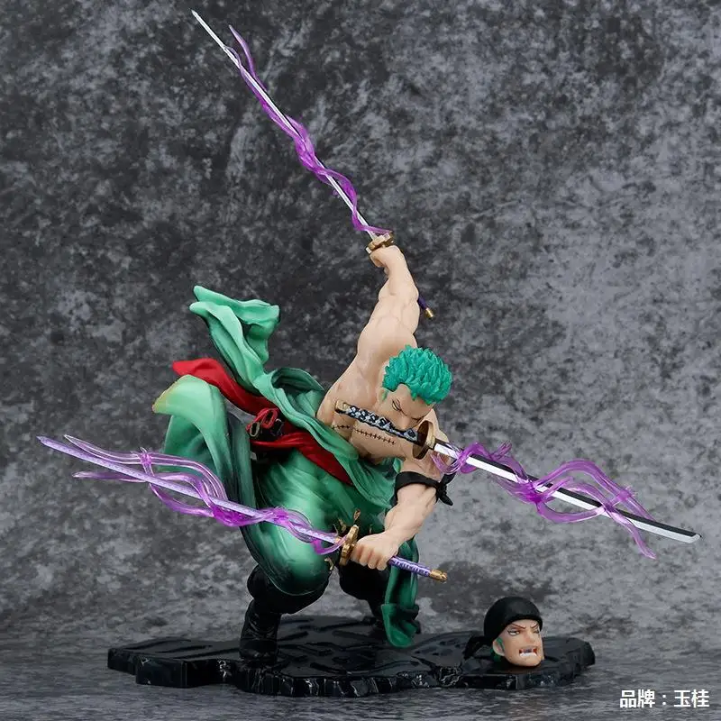 20CM One Piece Anime Figure GK Roronoa Zoro Three-blade Sa-maximum