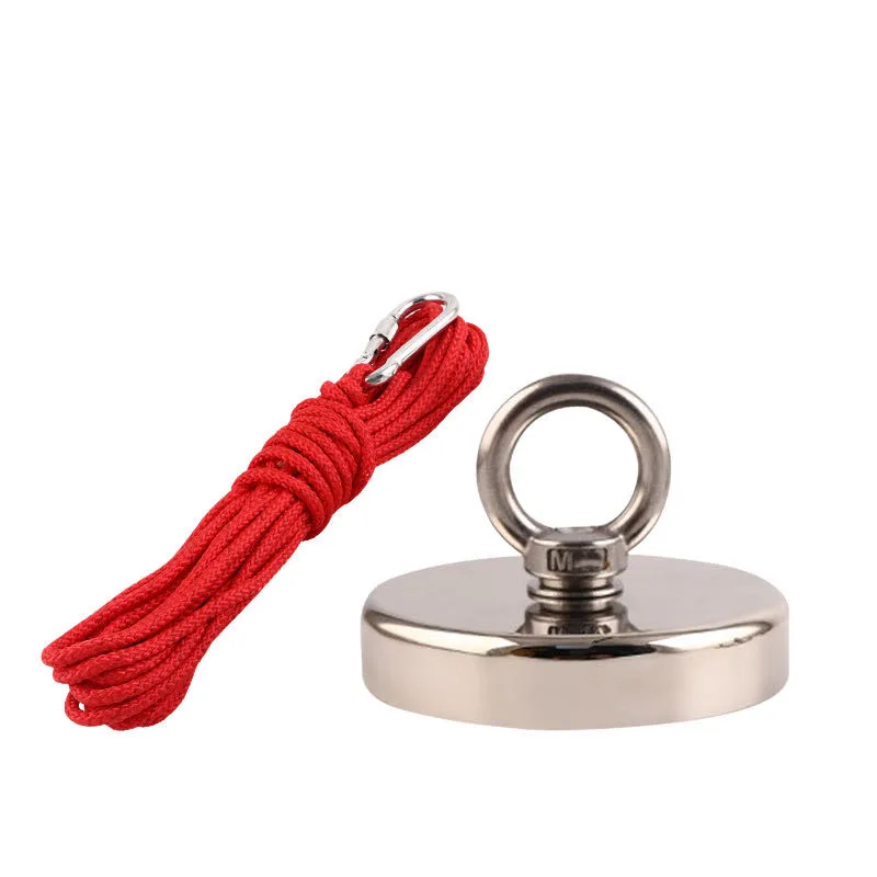 Magnet Fishing Kit，700LBS(317KG) Pulling Force Rare Earth Magnet with  Countersunk Hole Eyebolt Diameter 2.95INCH(75mm) for Retri - AliExpress