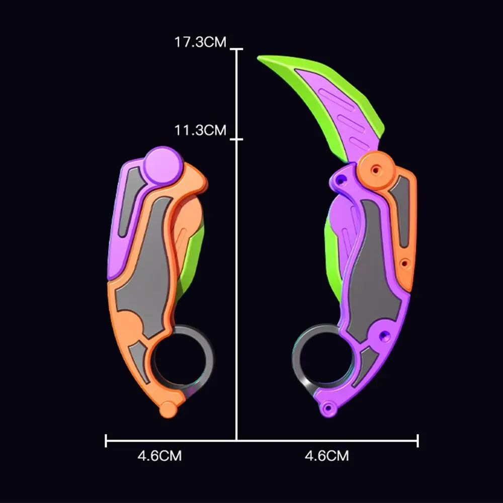 Gravity Carrot Plastic Claw knife 3D Printing Toy Portable Anxiety Relief Plastic Adult Fidget Toys Decompression Toy Teens