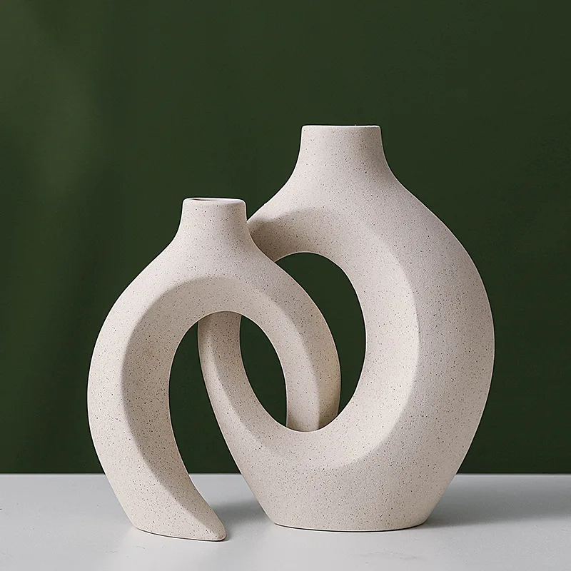 

Assembly Ceramics Couple Vase Creative Pottery Honey Flower Holder Home Art Ornament Valentine's Day Decor Wedding Gift Craft