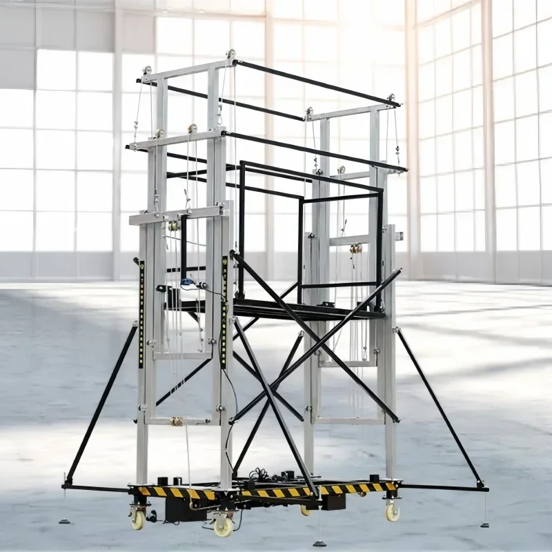 New Electric Scaffolding Lift Construction Machine Multifunctional Remote Control Folding electric scaffold