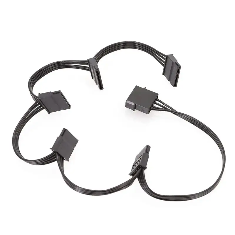 4-контактный IDE Molex To1/2/3/3,5-портовый 15-контактный кабель питания SATA, шнур 18AWG, провод для жесткого диска, HDD, SSD, ПК, сервера «сделай сам»