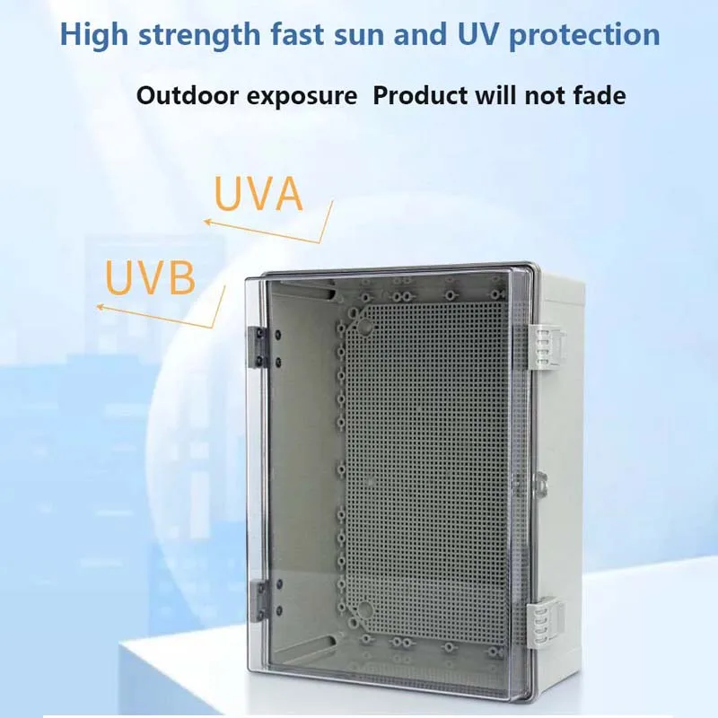 Waterproof Gray/Transparent Cover Enclosure Juction Box ABS Plastic Outdoor Electronic Waterproof Box Distributio IP66 outdoor electrical box
