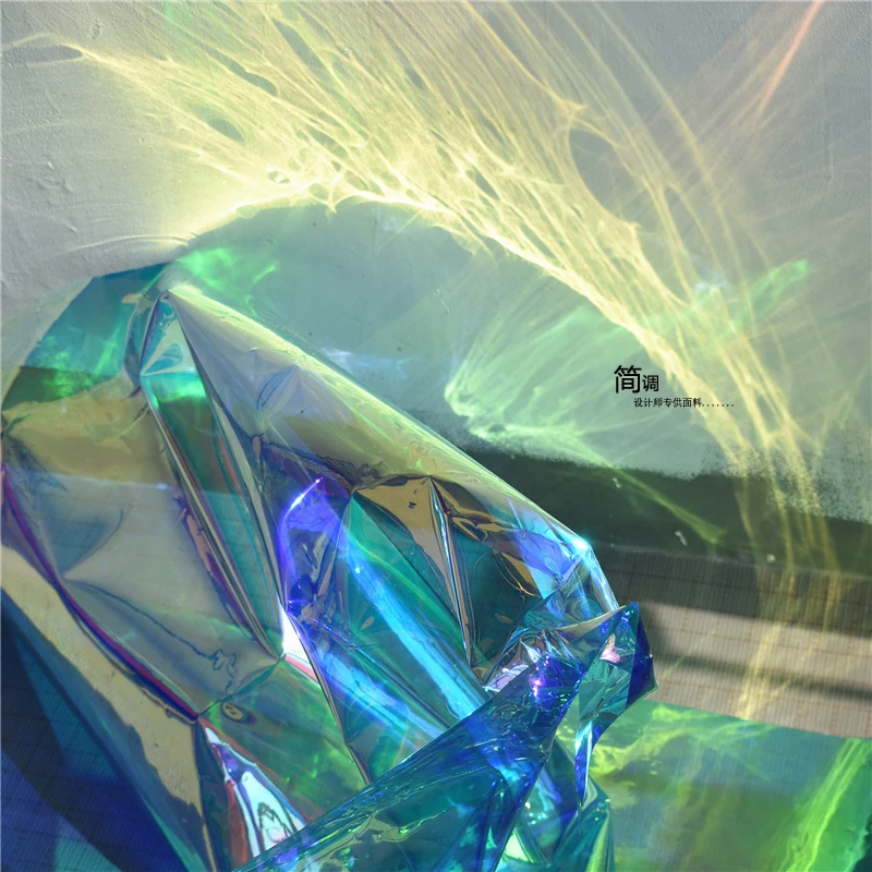 Filme Transparente do Laser para a Decoração Sinfonia Dourada Roupa Fluorescente Couro Impermeável Suportes Fotográficos - Image 5