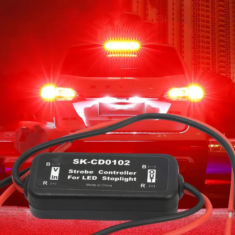 Universal Strobe Controller Brake Light Flasher Module Flashing Back Rear Brake Light 9-30V LED Flash Tail Stop Accessories