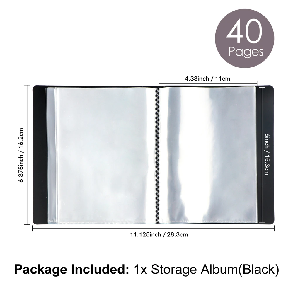 A6 Clear Sticker Photo Storage Album 40 Pages Clear Die & Stamp Storage Bag Transparent Plastic Folders Stamp Cutting Dies