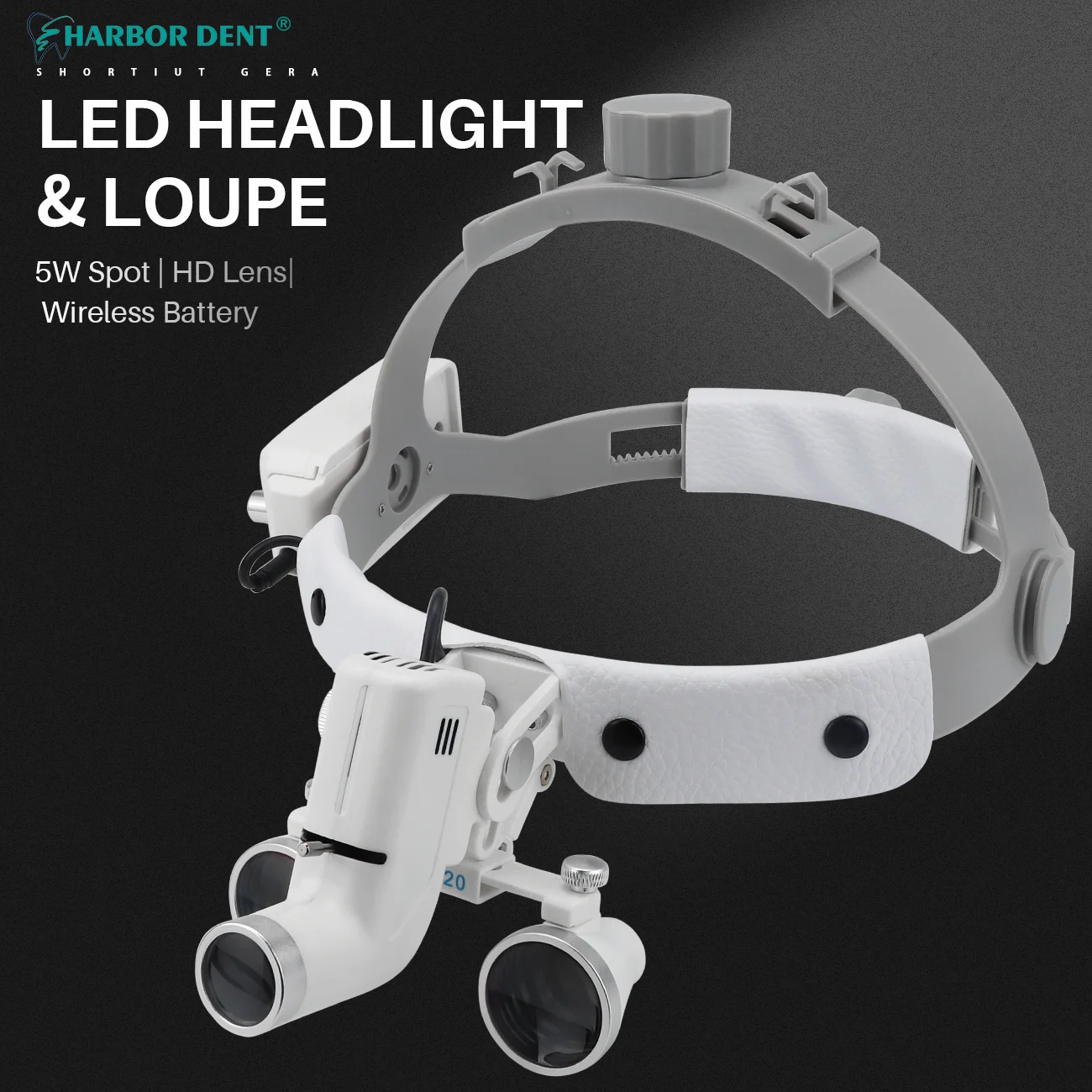 5w Dental Led Head Light Lamp For Binocular Loupes Brightness Spot