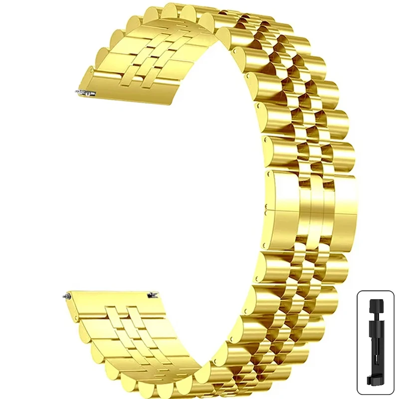Luxury Stainless Steel Metal Watch Strap - 20mm/22mm