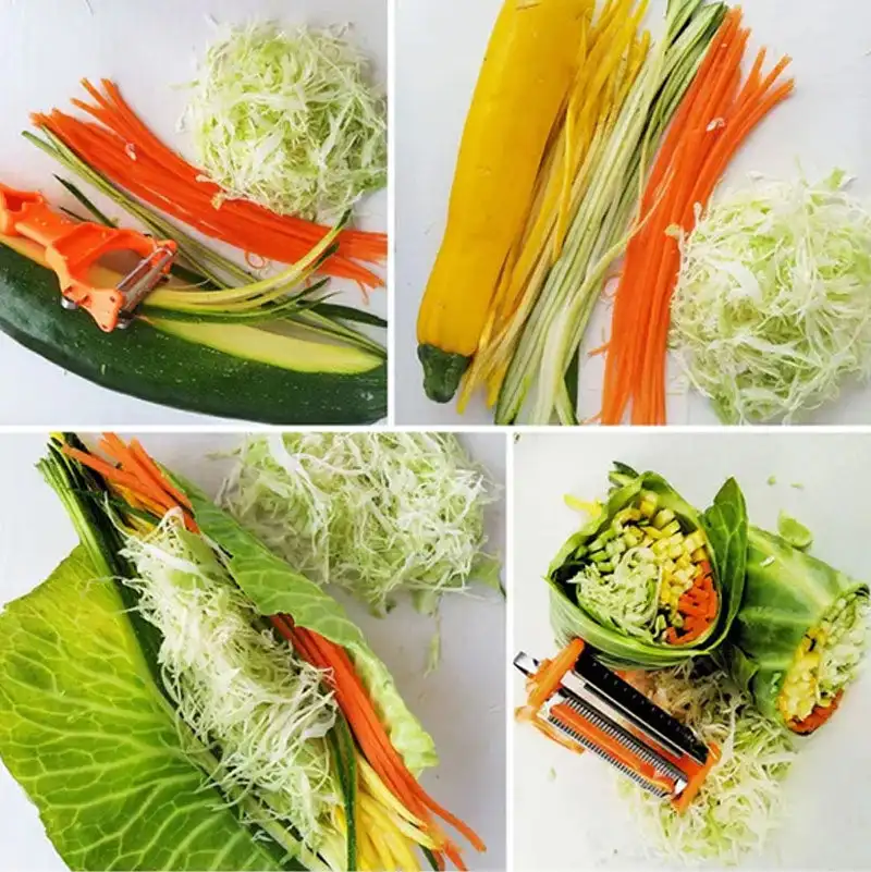 Multi-function Multi-blade Peeler Kitchen Fruit and Potato Peeling Tool Portable Vegetable Slicer Shredder and Vegetable Peeler