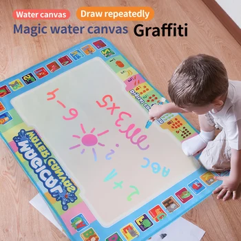 Magic Water Drawing Mat Montessori Educational Graffiti Drawing Board Toys Painting Educational For Kids With Two Pens 1