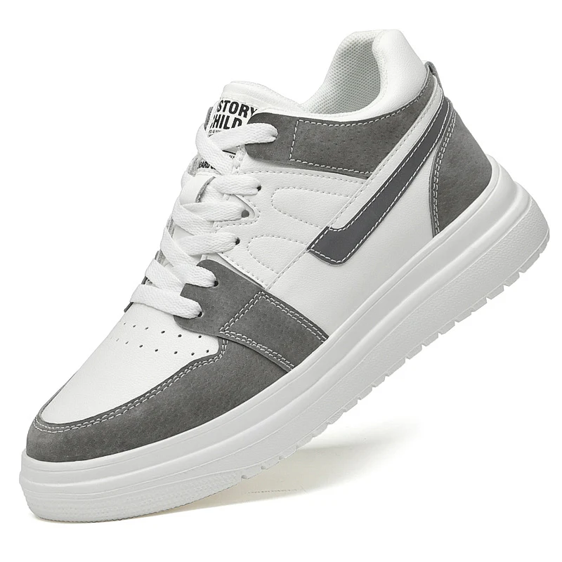 جلد طبيعي الارتفاع زيادة أحذية مصعد الرجال امرأة ز...