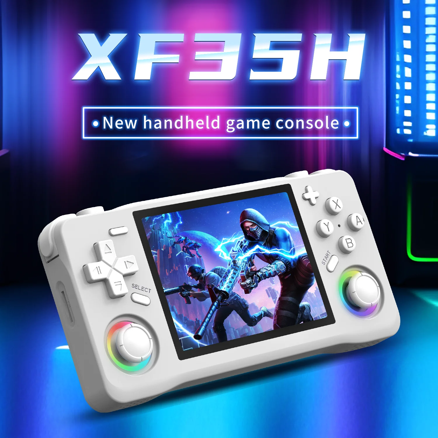La console per videogiochi portatile retrò XF35H è dotata di sistema Linux, schermo IPS da 3,5 pollici e dimensioni tascabili._voghion.com