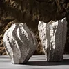 CAPIRON Nordic Irregular Ceramic Vase for Pampas Grass Home Bedroom Living Room Table Centerpiece Decoration Accessories Desk 4