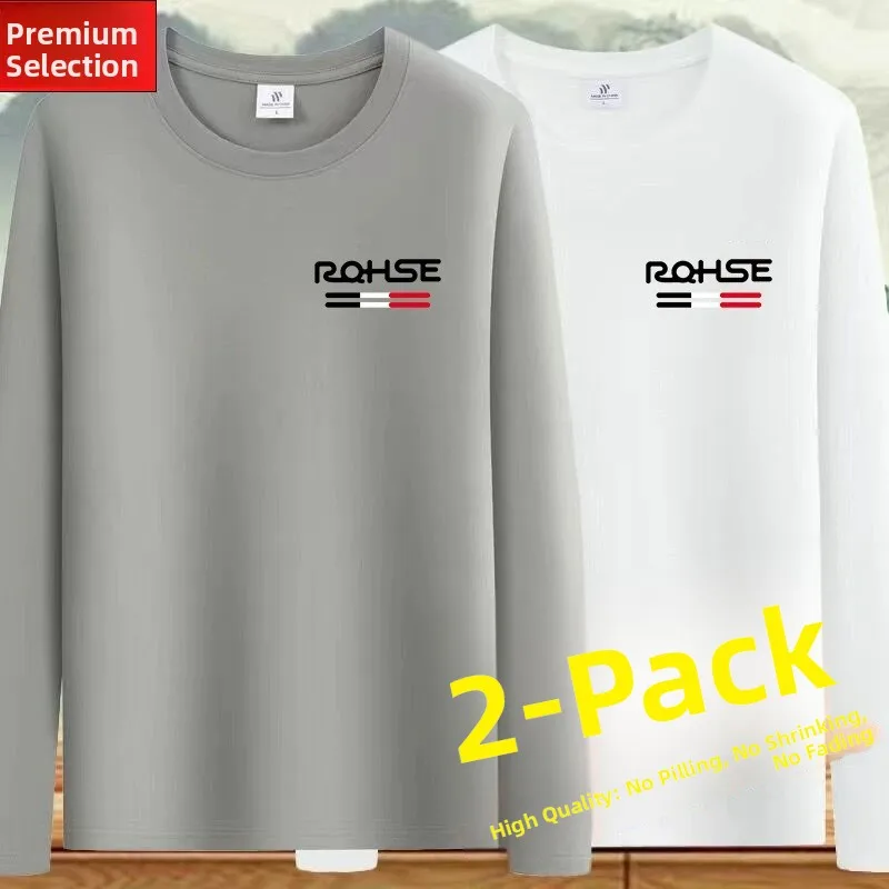 2 pieces [long-sleeved small rq] khaki + white