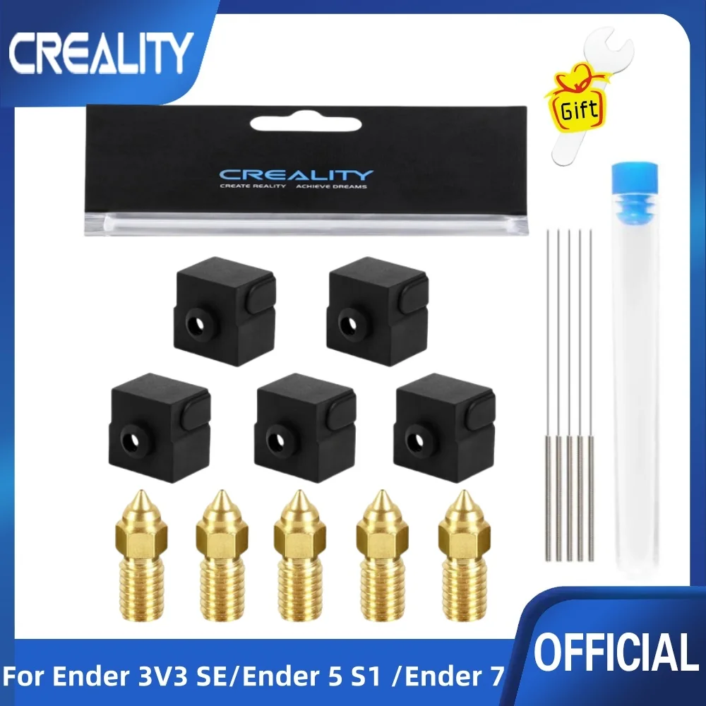 Creality Ender 3 V3 SE Silikonsocke und Düse, Silikonhülle und Hochgeschwindigkeitsdüse für Ender 5 S1, Ender 7 3D-Drucker
