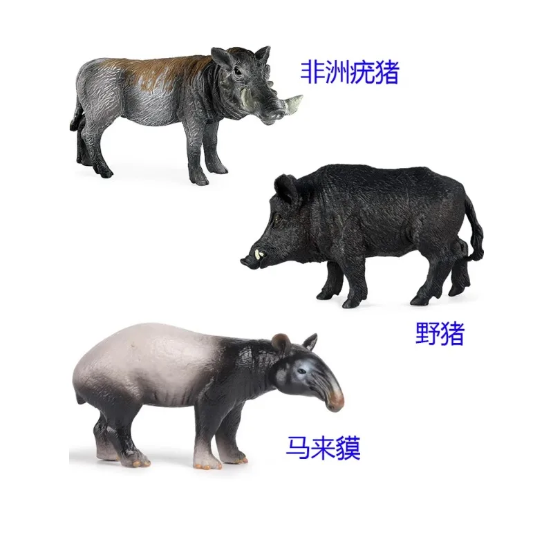 

Африканская модель Warthog, малайский тапир, Евразийский дикий кабан, олень, дельфин, детские игрушки для рук, песочница, маленькие украшения