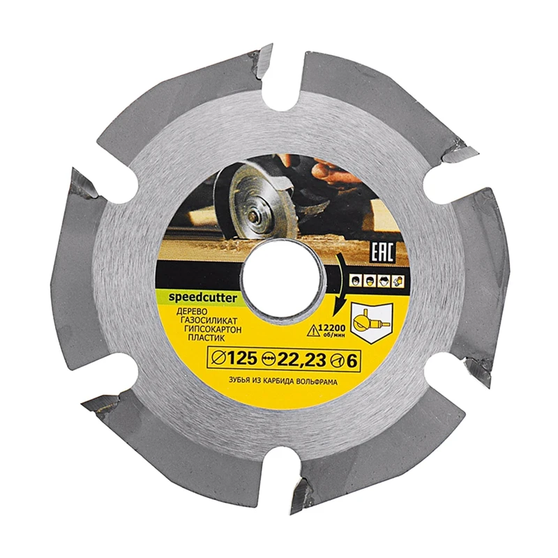 

ABSF Durable 6 Teeth Saw Blade 125Mm Cemented Carbide Tipped Wood Cutting Disc Angle Grinder Wheel Woodworking Accessories