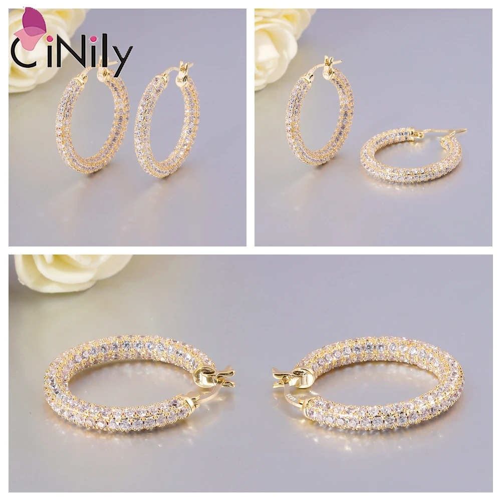 CiNily Classic Multcolor 925 Sterling Silver Cubic Zirconia/Turquoise Hoop Earrings for Women Girls Gifts Fashion Shiny Jewelry