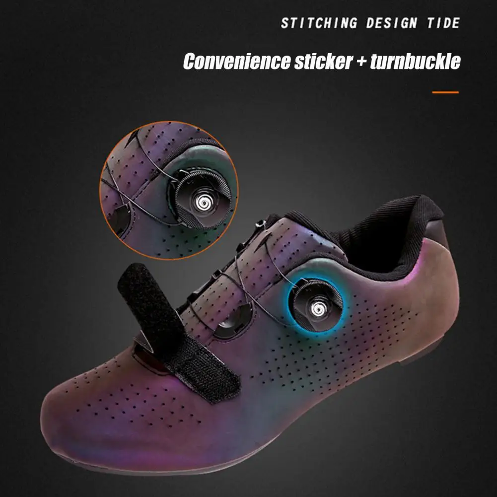1Pair Fashionable Men Cleats Shoes Rubber Cycling Sneakers Impact Resistant Smooth Surface Mens Cycling Spinning Shoes