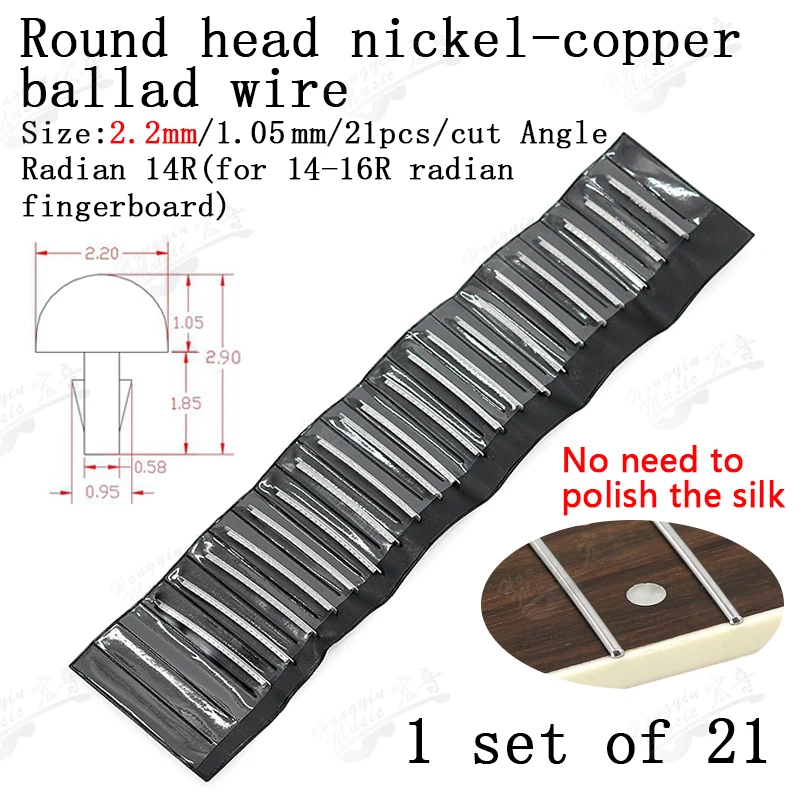 Premium Fingerboard Fret Wire Set - Nickel Silver & Stainless Steel - 24-Piece Guitar Repair Kit