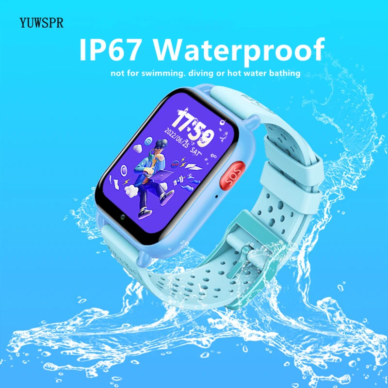 Relógio Inteligente Infantil com Gps Wifi Suporte Bluetooth Temperatura Corporal Rastreamento de fc e bp Relógio 4g Sim em Hebraico t7 Whatsapp - Image 3