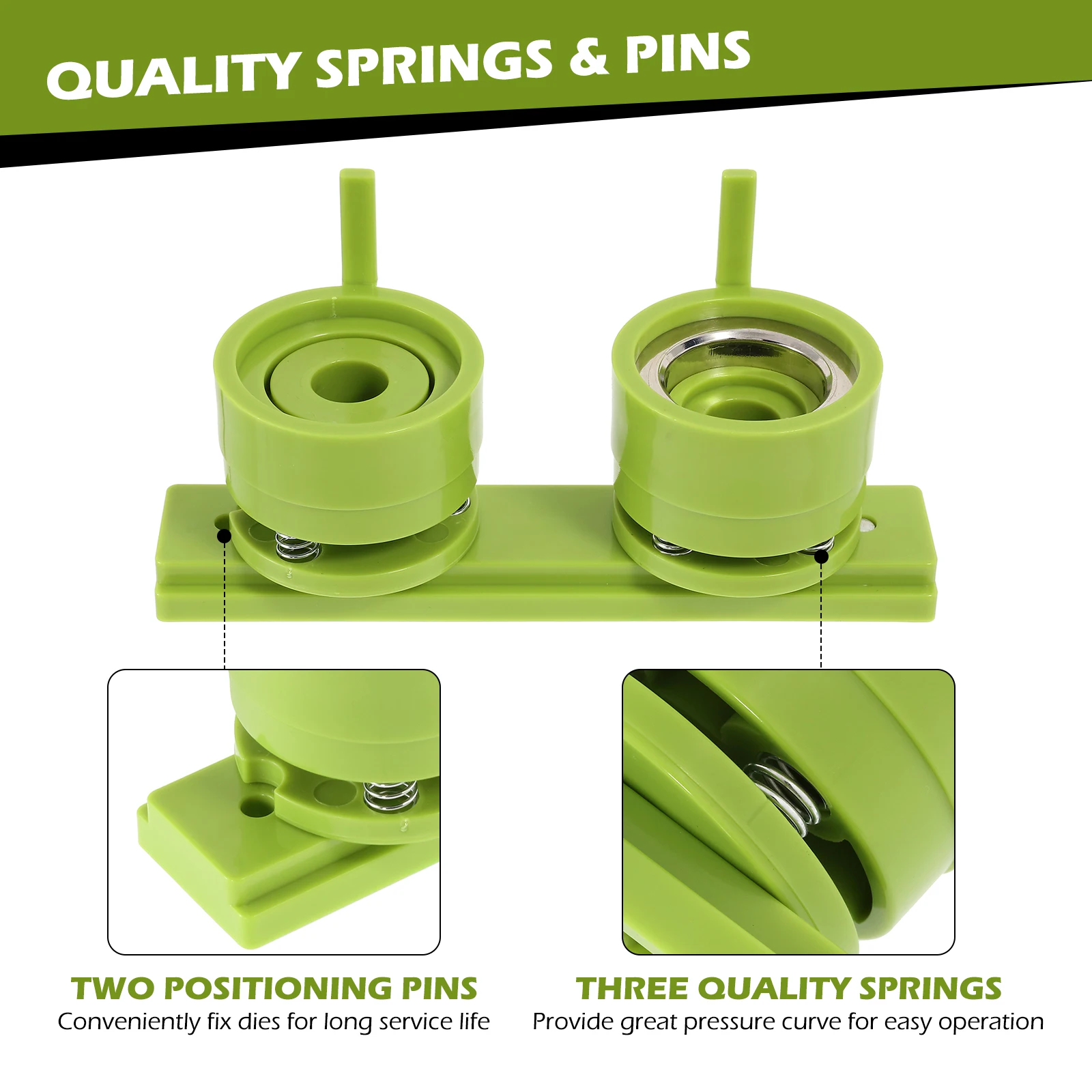 Badge Maker Molds 25mm 32mm 37mm 44mm 58mm Button Maker Machine Interchangeable Die Mold with 100Pcs Button Parts DIY Round Badge Punching Die