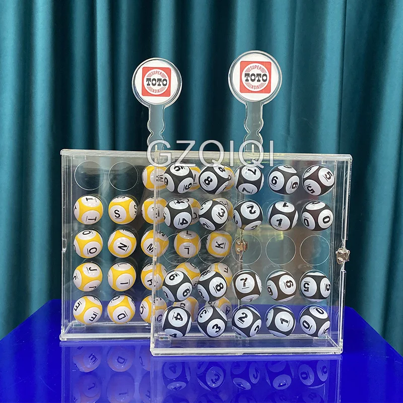 Acrylic ball box with logo bingo game set mini bingo jogo