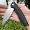 High Quality EDC Pocket Knife Large Size D2 Blade Non-slip G10 Handle Smooth Ball Bearing With Clip Outdoor Camping Hunting Fish 2
