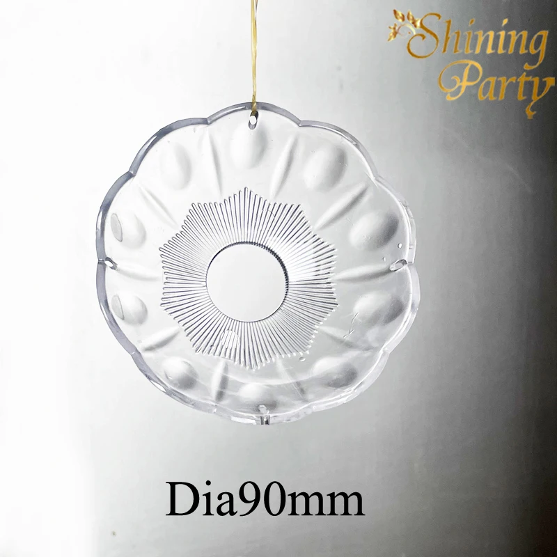 Clear Acrylic Crystal Bobeche Candle Holders Dia90/100/120/150mm With Free Pins For Wedding Christmas Home Decor Chandelier Bowls