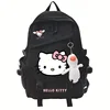 MINISO Large Capacity Hello Kitty Backpack Fashion Kawaii School Bag Waterproof Nylon Fabric for Girl Student 3
