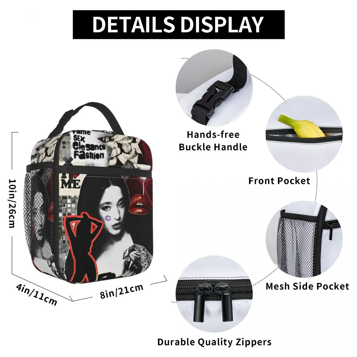 Anora Movie Mikey Madison Thermal Insulated Lunch Bag for Work Portable Food Container Bags Thermal Cooler Lunch Boxes