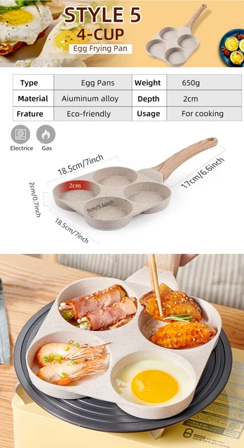 Four Heart-hole Frying Pot Pan Creative-heart Shaped Easy Cleaning Eggs  Cooker Omelet-pan Nonstick Eggs Frying Pan For Household Cooking - Temu